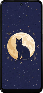 Силиконовый чехол Cute Cat Celestial/Witchy для Motorola Moto E15 - 6787u-4147 изображение 