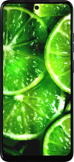 Силиконовый чехол Зелёные дольки лимона для Motorola Moto E15 - 852u-4147 изображение 