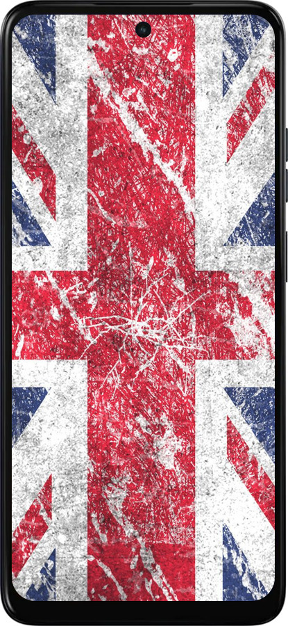 Силиконовый чехол Флаг Великобритании 1 для Motorola Moto E15 - 386u-4147 изображение 