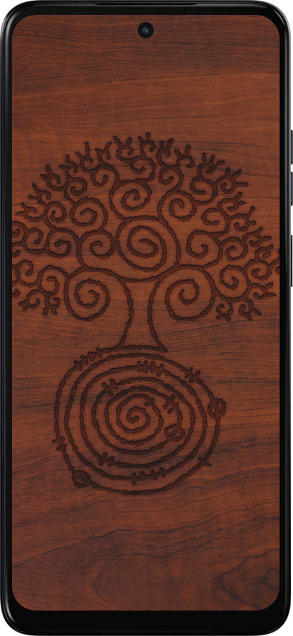 Силиконовый чехол Узор дерева для Motorola Moto E15 - 4119u-4147 изображение 