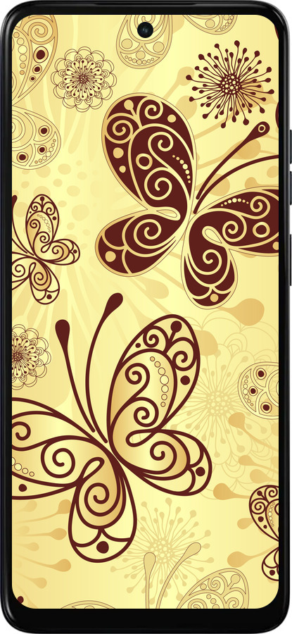 Силиконовый чехол Красивые бабочки для Motorola Moto E15 - 4170u-4147 изображение 