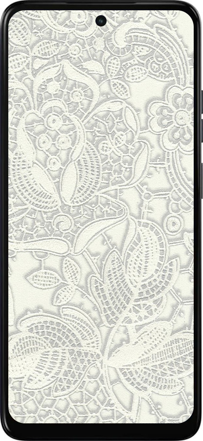 Силіконовий чехол Біле мереживо для Motorola Moto E15 - 4383u-4147 изображение 