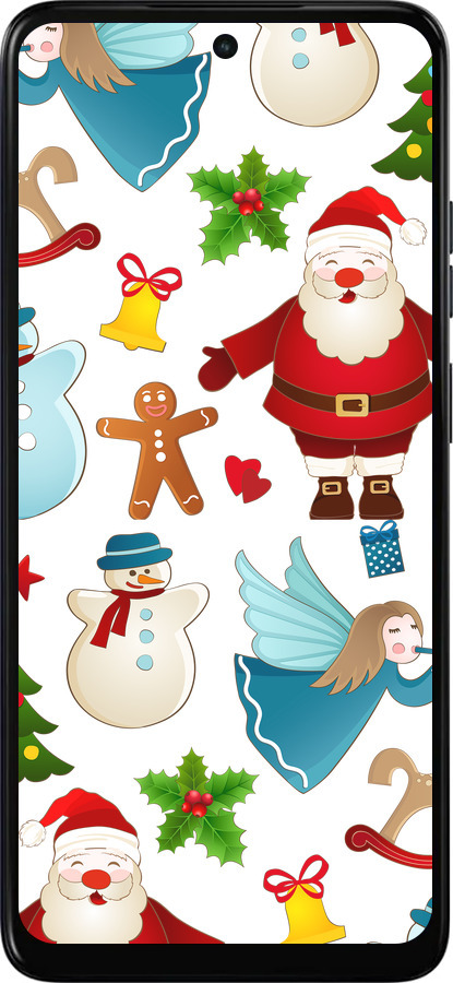 Силиконовый чехол Новогодний 1 для Motorola Moto G05 - 4614u-3949 изображение 