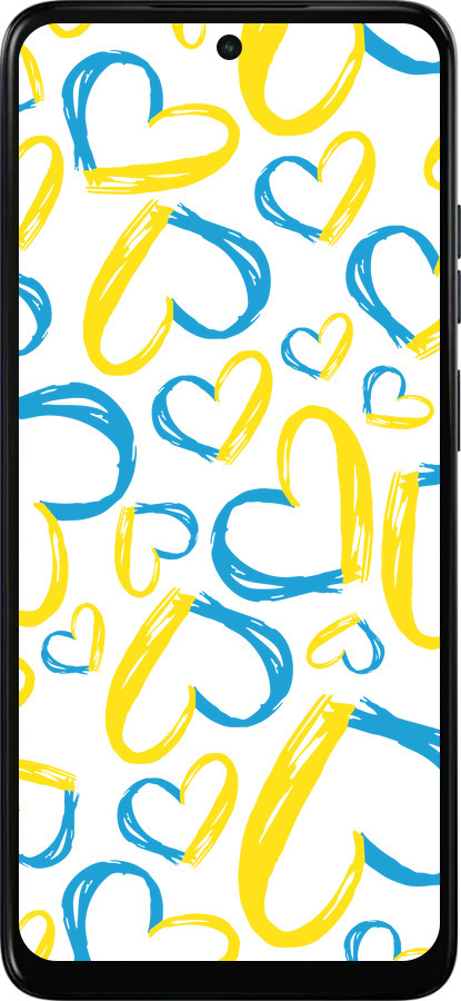 Силиконовый чехол Сердца UA для Motorola Moto E15 - 5292u-4147 изображение 