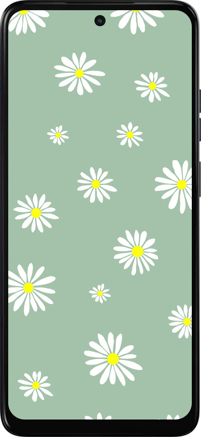 Силиконовый чехол Ромашки v4 для Motorola Moto E15 - 5603u-4147 изображение 