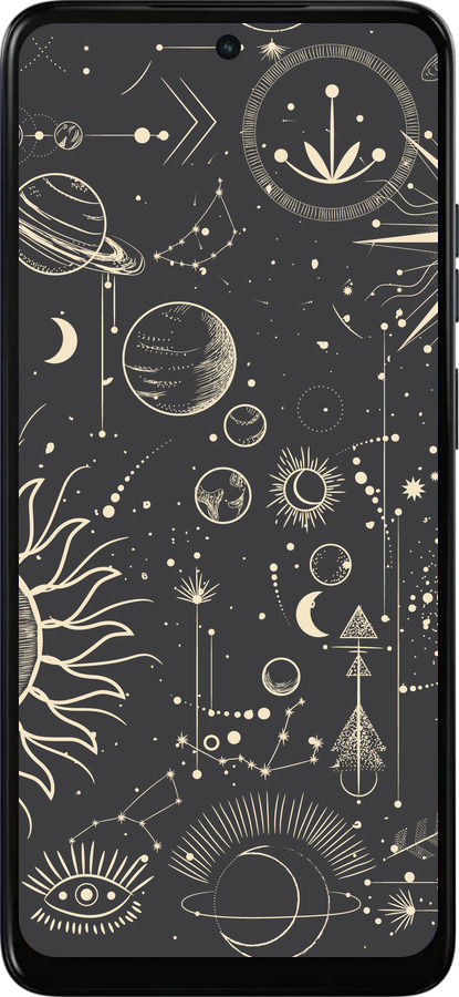 Силиконовый чехол Фаза луны для Motorola Moto E15 - 5605u-4147 изображение 