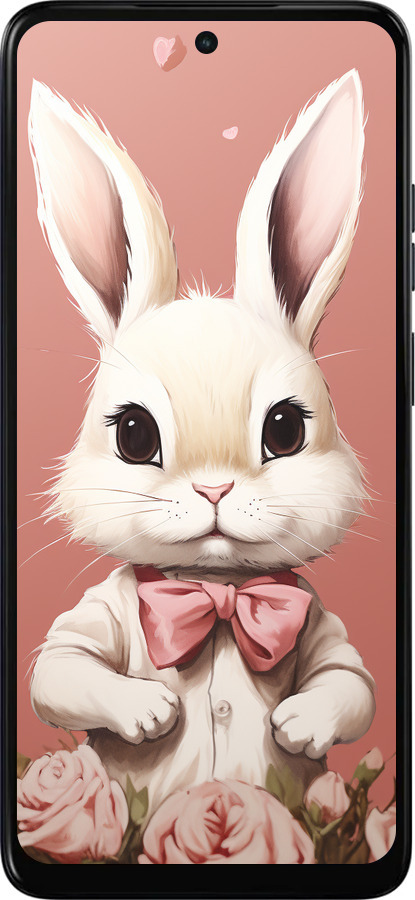 Силиконовый чехол Зайчик для Motorola Moto G05 - 5669u-3949 изображение 