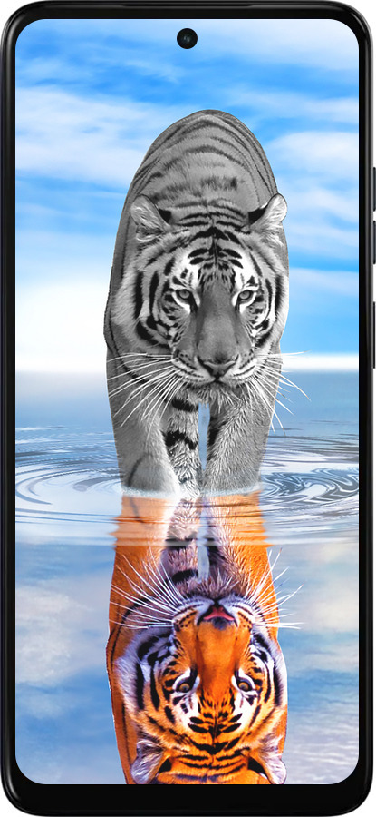 Силиконовый чехол Тигр для Motorola Moto E15 - 6016u-4147 изображение 