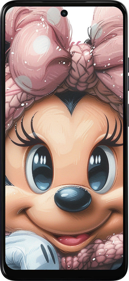 Силиконовый чехол Минни Маус с бантиком для Motorola Moto E15 - 6055u-4147 изображение 