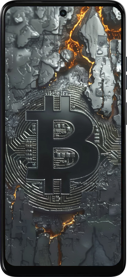 Силіконовий чехол Розпечений біткойн для Motorola Moto G05 - 6091u-3949 изображение 