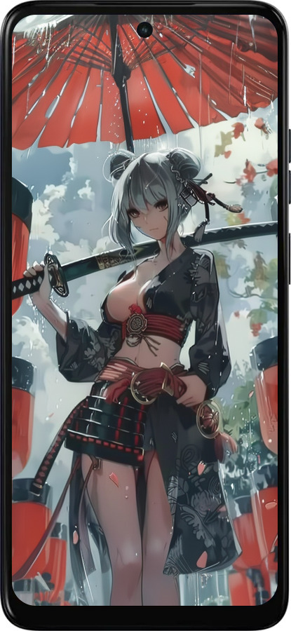 Силиконовый чехол Гейша-воин для Motorola Moto G05 - 6124u-3949 изображение 