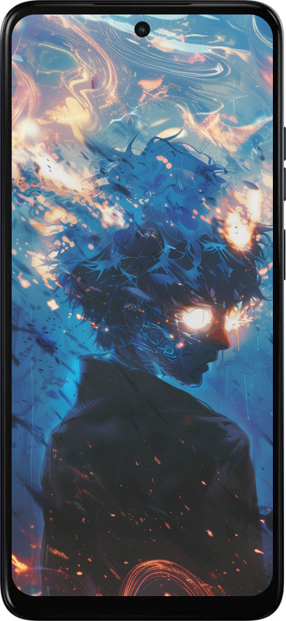 Силиконовый чехол Сатору Годжо для Motorola Moto E15 - 6129u-4147 изображение 