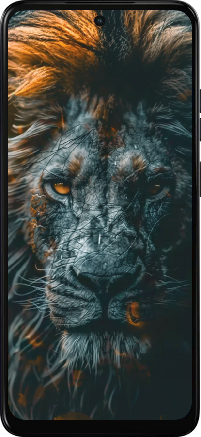 Силиконовый чехол Лев в сумерках для Motorola Moto G05 - 6154u-3949 изображение 