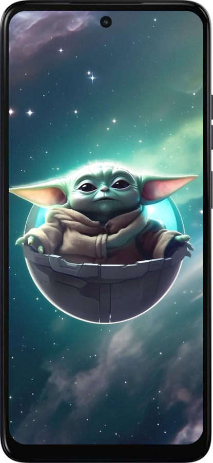 Силиконовый чехол Малышь йода для Motorola Moto E15 - 6294u-4147 изображение 