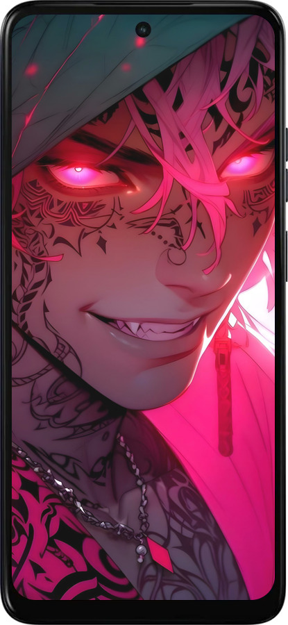 Силиконовый чехол Аниме демон 3 для Motorola Moto E15 - 6313u-4147 изображение 