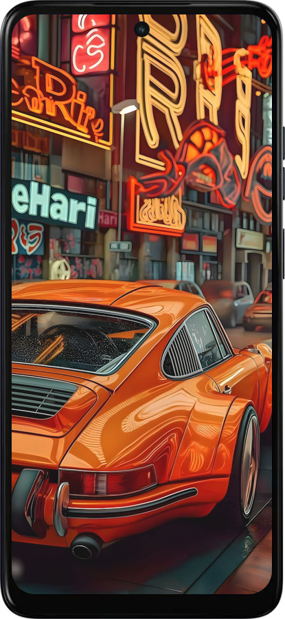 Силиконовый чехол Порше для Motorola Moto E15 - 6334u-4147 изображение 