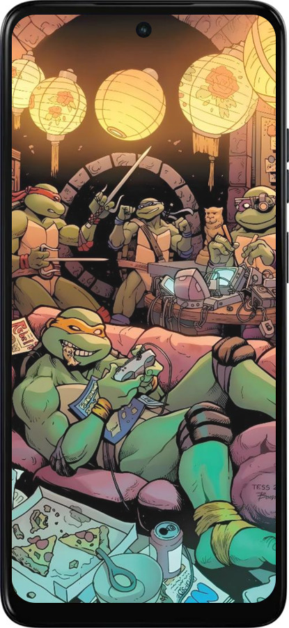 Силиконовый чехол Черепашки нинзя для Motorola Moto E15 - 6346u-4147 изображение 