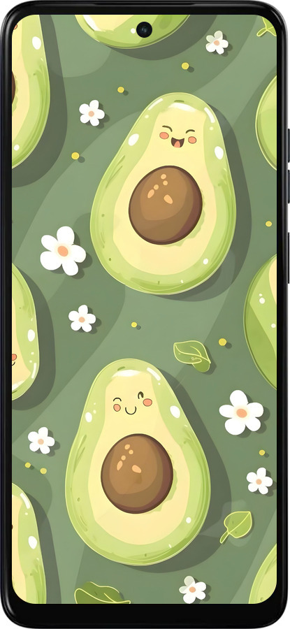 Силіконовий чехол Авокадо для Motorola Moto E15 - 6380u-4147 изображение 