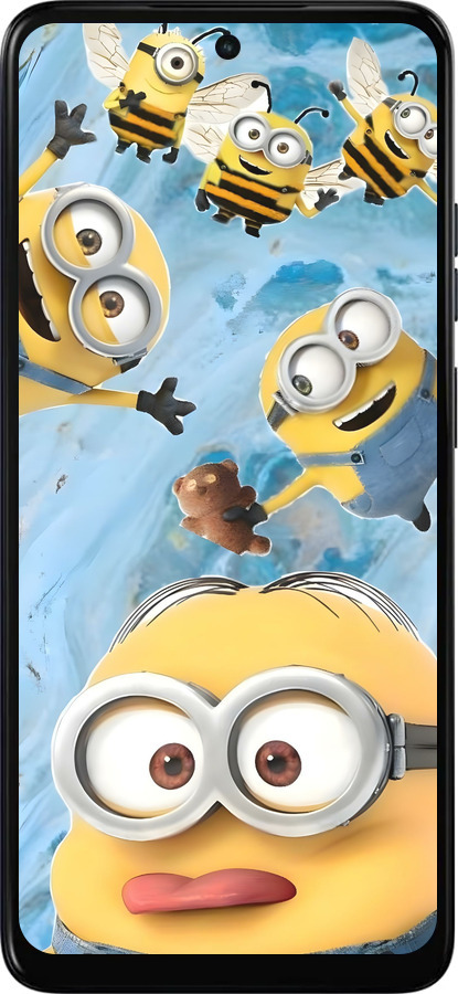 Силиконовый чехол Миньоны для Motorola Moto E15 - 6386u-4147 изображение 