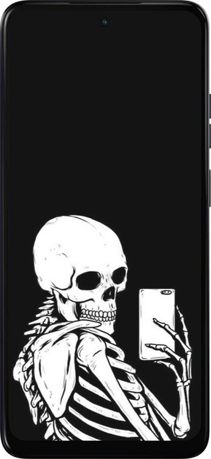 Силиконовый чехол Скелет делает Selfie для Motorola Moto G05 - 6535u-3949 изображение 