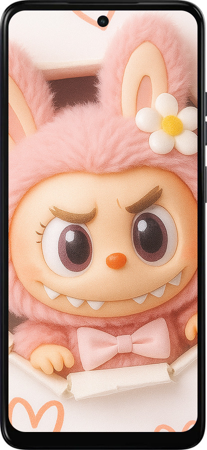 Силиконовый чехол Лабубу 2 для Motorola Moto E15 - 6710u-4147 изображение 