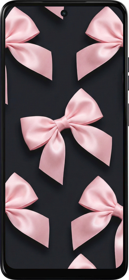 Силіконовий чехол Coquette Ribbons Dark Coquette для Motorola Moto E15 - 6767u-4147 изображение 