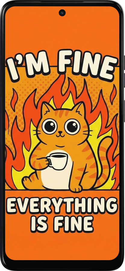 Силиконовый чехол Funny Cat для Motorola Moto E15 - 6786u-4147 изображение 