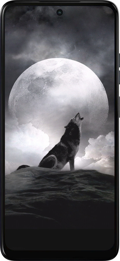 Силиконовый чехол Воющий волк для Motorola Moto E15 - 934u-4147 изображение 