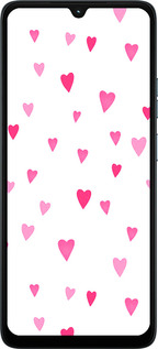 Силиконовый чехол Сердечки 2 для Motorola Moto G06 - 4763u-4187 изображение 