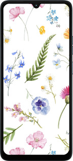 Силиконовый чехол Цветочный фон v2 для Motorola Moto G06 - 5472u-4187 изображение 