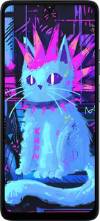 Силиконовый чехол Кот панк для Motorola Moto G06 - 6311u-4187 изображение 