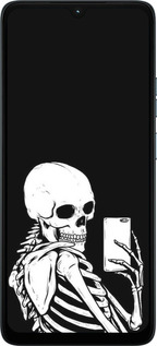 Силиконовый чехол Скелет делает Selfie для Motorola Moto G06 - 6535u-4187 изображение 