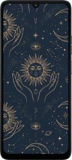 Силиконовый чехол Celestial Harmony: Sun & Moon Gold Mystic Pattern для Motorola Moto G06 - 6778u-4187 изображение 