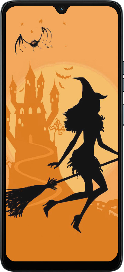 Силиконовый чехол Ведьма на метле для Motorola Moto G06 - 1184u-4187 изображение 
