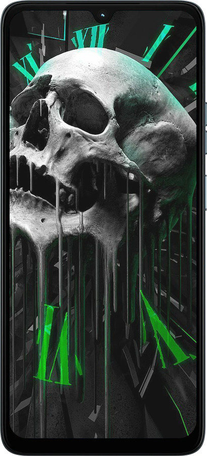 Силиконовый чехол Череп-часы для Motorola Moto G06 - 4100u-4187 изображение 