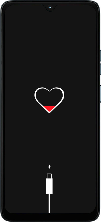 Силиконовый чехол Подзарядка сердца для Motorola Moto G06 - 4274u-4187 изображение 