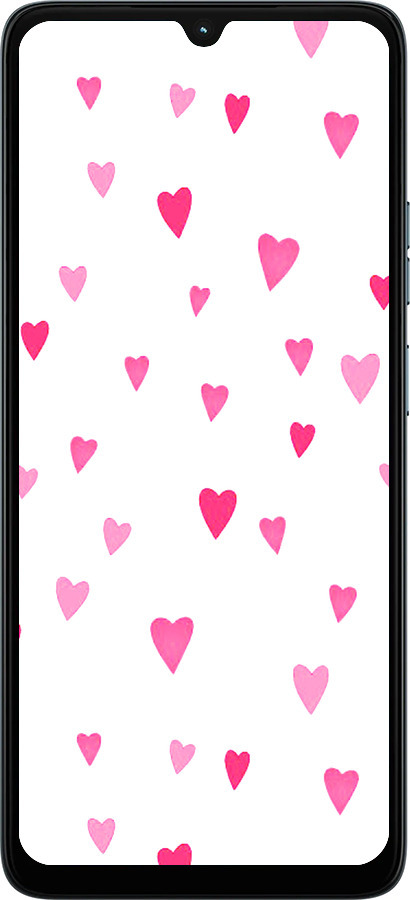 Силиконовый чехол Сердечки 2 для Motorola Moto G06 - 4763u-4187 изображение 