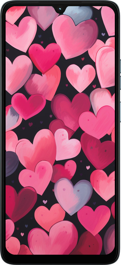Силіконовий чехол Сердечка 4 для Motorola Moto G06 - 5662u-4187 изображение 