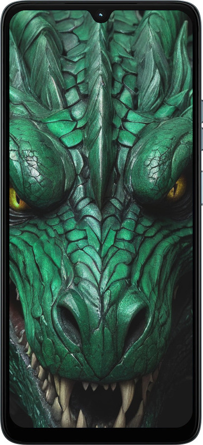 Силиконовый чехол Зелёный дракон v2 для Motorola Moto G06 - 5817u-4187 изображение 