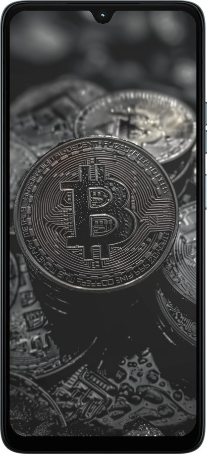 Силиконовый чехол Black Bitcoin для Motorola Moto G06 - 6090u-4187 изображение 