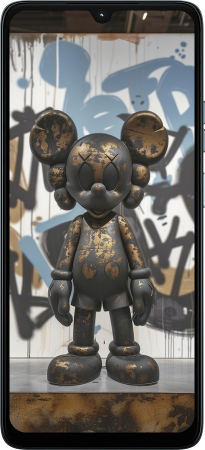 Силиконовый чехол Bronze kaws v2 для Motorola Moto G06 - 6098u-4187 изображение 