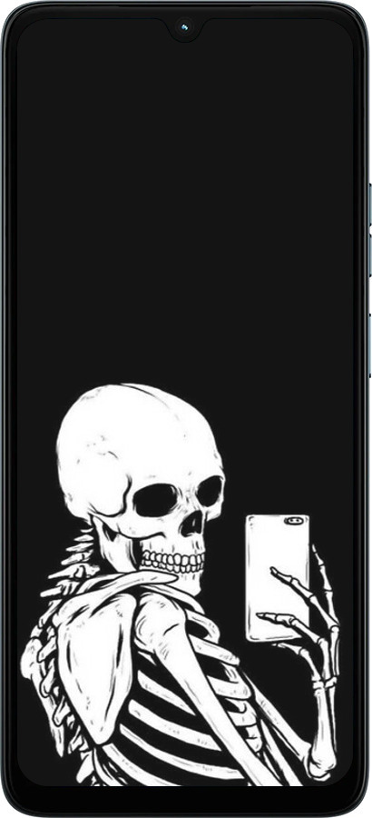 Силиконовый чехол Скелет делает Selfie для Motorola Moto G06 - 6535u-4187 изображение 