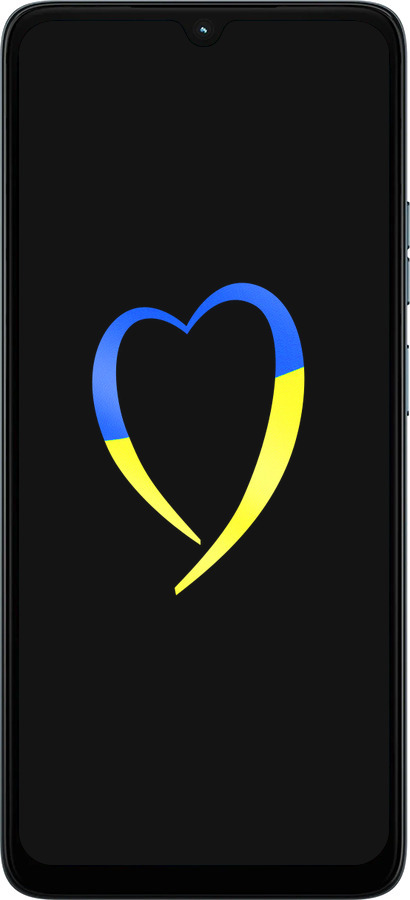 Силиконовый чехол Жёлто-голубое сердце для Motorola Moto G06 - 885u-4187 изображение 