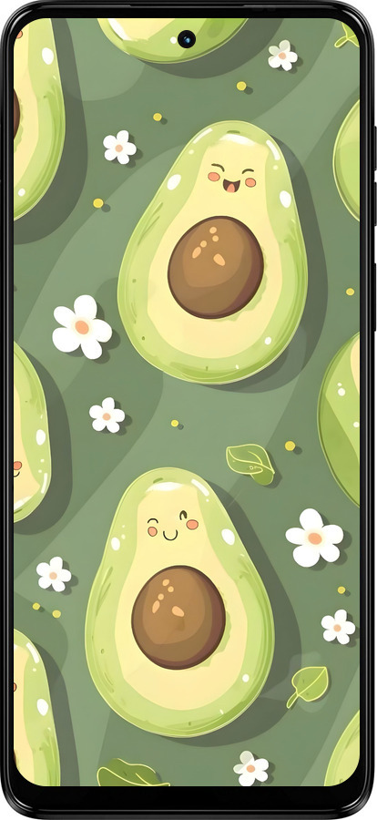 TPU чехол Авокадо для Motorola Moto G14 - 6380b-3197 изображение 
