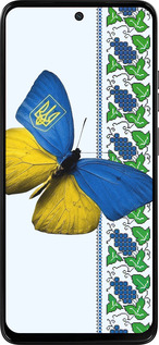 Силиконовый чехол Желто-голубая бабочка для Motorola Moto G15 Power - 1054u-4044 изображение 