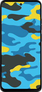 Силиконовый чехол Желто-голубой камуфляж для Motorola Moto G15 Power - 1084u-4044 изображение 