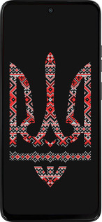 Силиконовый чехол Герб - вышиванка на черном фоне для Motorola Moto G15 Power - 1196u-4044 изображение 
