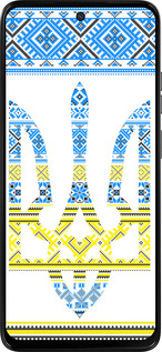 Силиконовый чехол Герб - вышиванка желто-голубая для Motorola Moto G15 Power - 1197u-4044 изображение 