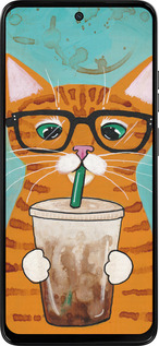 Силиконовый чехол Зеленоглазый кот в очках для Motorola Moto G15 Power - 4054u-4044 изображение 