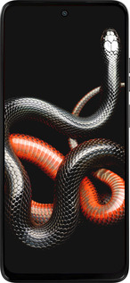 Силиконовый чехол Красно-черная змея на черном фоне для Motorola Moto G15 Power - 4063u-4044 изображение 